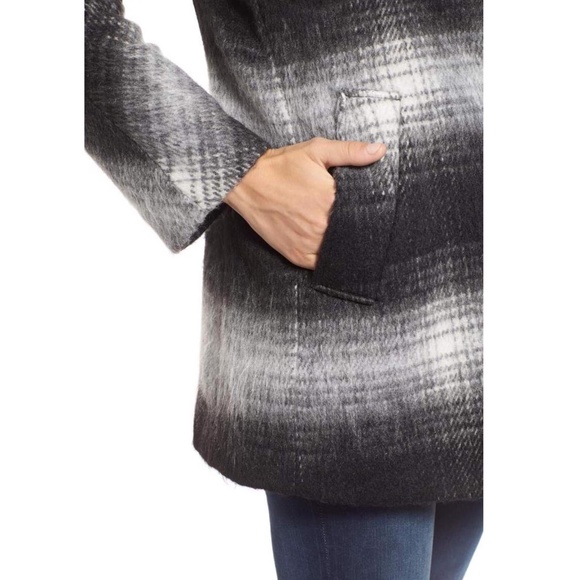 Sam Edelman 'Erin' Blurry Plaid Coat - Picture 6 of 8
